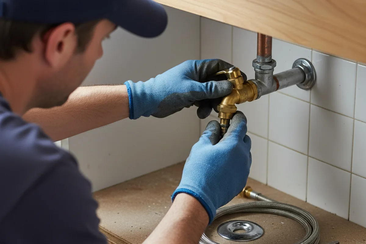 Shutoff valve and fitting work during Emergency Plumbing in South Vienna
